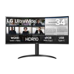 مانیتور ال جی 34 اینچ مدل خمیده LG UltraWide 34WR55QK